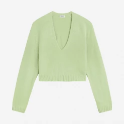 Leset Zoe Crop V Neck Pullover