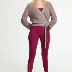 Le Ore Lodi Pointelle Knit Wrap Cardigan Clothing