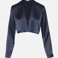 Leset Barb Crop Tie Cardigan