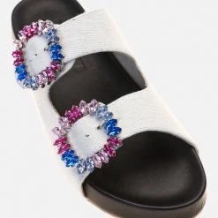 Stephanie Gottlieb X Mystique Phoebe Multi Stone Slides New Arrivals