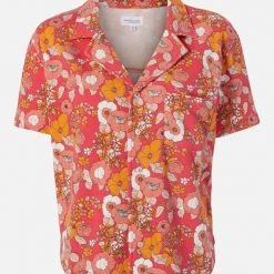 Sincerely Jules For Bandier Fern Short Sleeve Button Down Sweatshirt