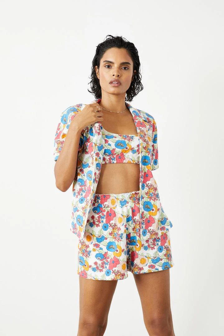 Sincerely Jules For Bandier Fern Short Sleeve Button Down Sweatshirt New Arrivals 4 Sincerely Jules For Bandier Fern Short Sleeve Button Down Sweatshirt New Arrivals