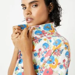 Sincerely Jules For Bandier Fern Short Sleeve Button Down Sweatshirt New Arrivals 16 Sincerely Jules For Bandier Fern Short Sleeve Button Down Sweatshirt New Arrivals