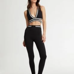 Solid & Striped Sport Freestyle Deep V Elastic Band Bra Clothing