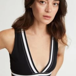 Solid & Striped Sport Freestyle Deep V Elastic Band Bra Clothing