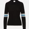 Carolyn Rowan Crew Neck With Striped Sleeves