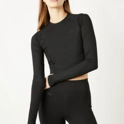 Lacoste Ribbed Stretch Long Sleeve Top The Pro Shop