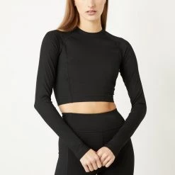 Lacoste Ribbed Stretch Long Sleeve Top The Pro Shop