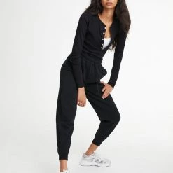 WSLY Rivington Ribbed Long Sleeve Henley Top