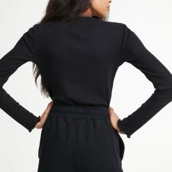 WSLY Rivington Ribbed Long Sleeve Henley Top