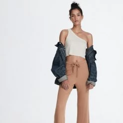 WSLY Clothing Rivington Ribbed One Shoulder Cropped Tank