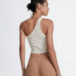 WSLY Clothing Rivington Ribbed One Shoulder Cropped Tank