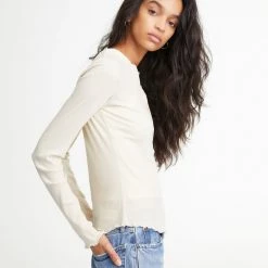 WSLY Rivington Ribbed Long Sleeve Henley Top Clothing