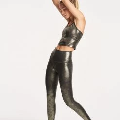 Beyond Yoga Clothing Luxe Leatherette Slim Racerback Crop Tank
